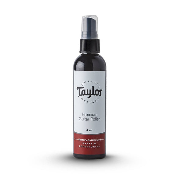 A premium guitar polish for all glossy instruments, Taylor's unique formula cleans and polishes to a high-gloss finish. Safe for all types of guitar finishes. Made in USA. Model #1308-04
