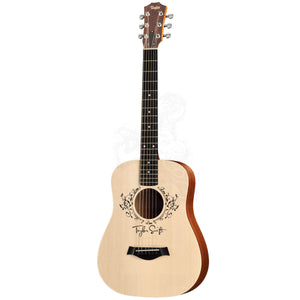 Perfect for aspiring guitar players and budding songwriters, the Taylor Swift Baby Taylor (TSBT) was inspired by the her memories of writing songs on her own Baby Taylor. Featuring a solid spruce top, the TSBT offers a bold, full sound from a comfortable guitar that's accommodating to young learners: the neck is made with a slim profile that's ideal for smaller hands, and the narrow body fits easily in the player's arms.