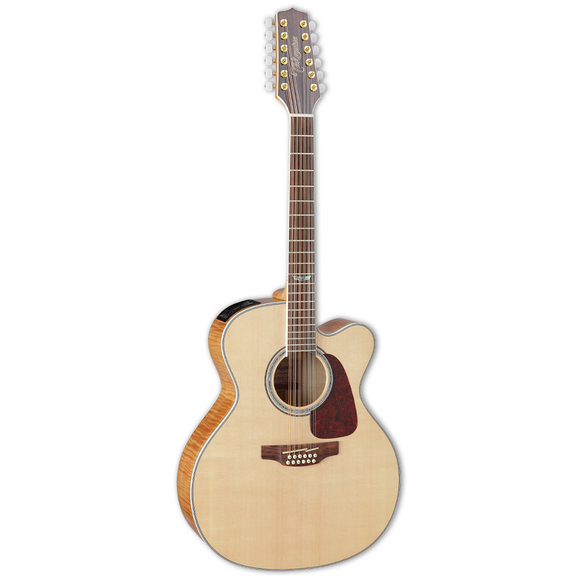 With its mighty jumbo body style, solid-top construction, stunning cosmetic features and premium electronics, the Takamine GJ72CE-12 NAT 12-String Acoustic/Electric Guitar - Natural is a commanding guitar that is built to perform.