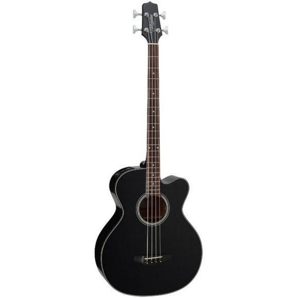 The Takamine GB30CE-BK Acoustic/Electric Bass - Black is a stage-worthy acoustic/electric bass guitar that features solid-top construction, a soft Venetian-style cutaway and a superior-sounding Takamine electronics system.