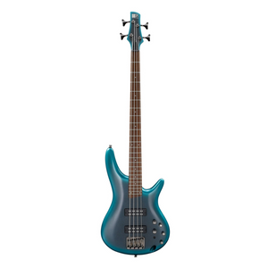 The SR Standard Series SR300E-SVM from Ibanez is a modern electric bass featuring a nyatoh body in a charred sky veil matte finish.