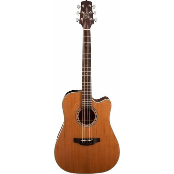 For players looking for a different sound, the Takamine GD20CE-NS Acoustic/Electric Guitar - Natural combines a solid cedar top with sapele back and sides to produce a warm, detailed tone that works beautifully for a wide range of musical styles.