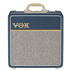 The Vox AC4C1-BL Amplifier mini combo amp with Top Boost offers legendary tone in a compact and fashionable package. The AC30's Top Boost sound has fascinated guitarists around the world for over fifty years.