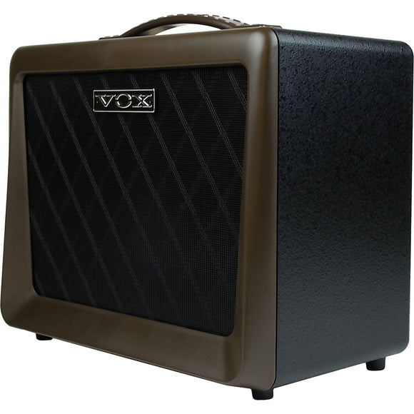 The compact and lightweight VX series of Vox amps is joined by a new 50W model for acoustic guitar, featuring Nutube, the new vacuum tube. With an uncolored, honest, and flat sound, it delivers beautifully rich sound that covers everything from detailed nuances to powerful strokes. 