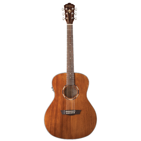 The Woodline O12SE is a Walnut bound, solid top Orchestra body guitar; a mix of elegance, musicality and affordability.