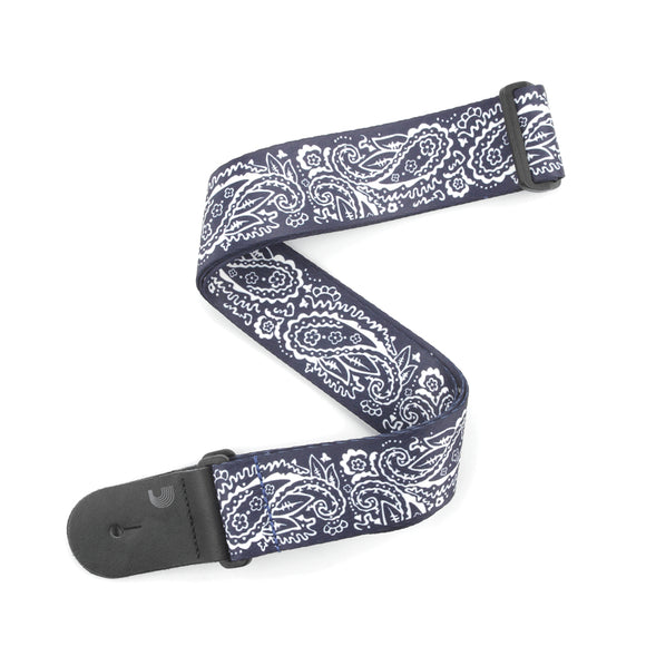 Planet Waves Printed Poly Strap - Paisley Blue