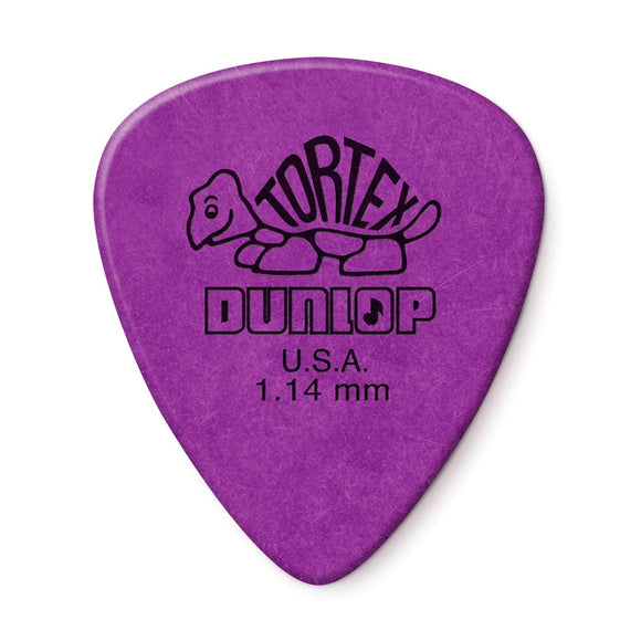 Dunlop 1.14mm Purple Tortex Guitar Picks (Bag of 12)
