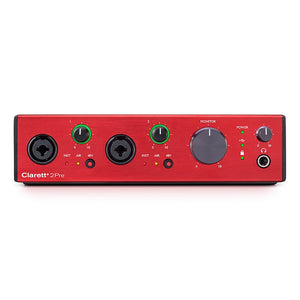 Whether recording vocals and instruments or composing in the box, the Focusrite Clarett+ 2Pre is the pure-sounding, bus-powered* USB-C interface for PC and Mac to take with you on your creative journey.