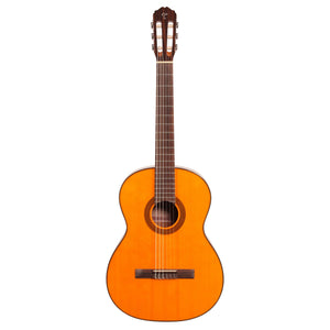 An excellent choice for any player seeking an affordable classical guitar that performs well above its price tag, the Takamine GC1 Classical Guitar features a fan-braced select spruce top and mahogany back and sides for a full and balanced sound