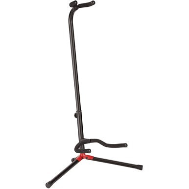 Fender’s adjustable guitar stand conveniently showcases your acoustic, electric or bass guitar. Height-adjustable neck yoke comfortably accepts various instrument sizes, lower support swivels to accommodate standard and offset body styles. Great for guitar, bass, acoustic guitar and more.