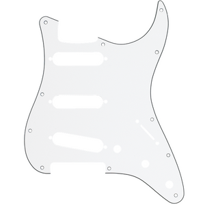 Fender Stratocaster SSS Pickguard - White