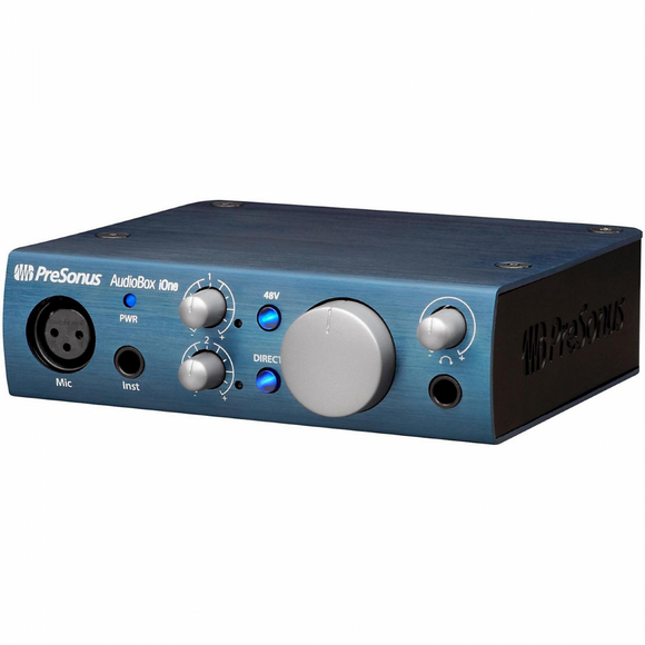 The two-input Presonus Audiobox iOne 2x2 Interface lets you capture your voice and instrument on your Mac, Windows PC, and iPad. Simply plug in your guitar and microphone, and you’re ready to create!