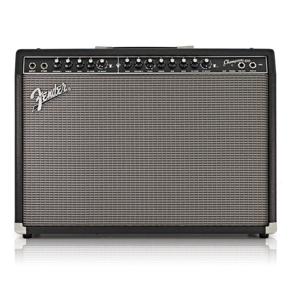 Simple to use and versatile enough for any style of guitar playing, there's a Fender Champion amp that's right for you whether you’re looking for your first practice amp or affordable stage gear. The 100-watt, dual-channel Champion 100 features two 12