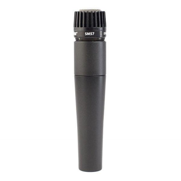 Whether on stage or in the studio, the notes that flow from your instrument connects your audience on a visceral level.  For every acoustic condition, the Shure SM57 Dynamic Instrument Microphone delivers the power of your playing to every fan in the house.