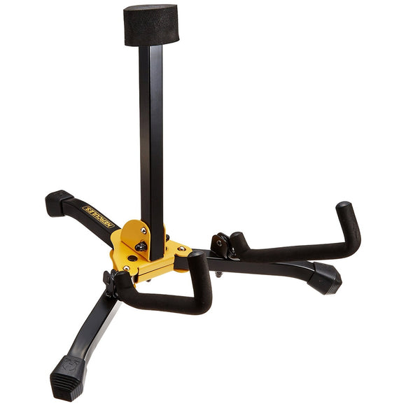 The HERCULES Mini Guitar Stand GS401BB for Acoustic Guitar is designed to fold up quickly and pack into the included Carrying bag. Sturdy, portable and elegant, perfect for onstage, home or studio use. 