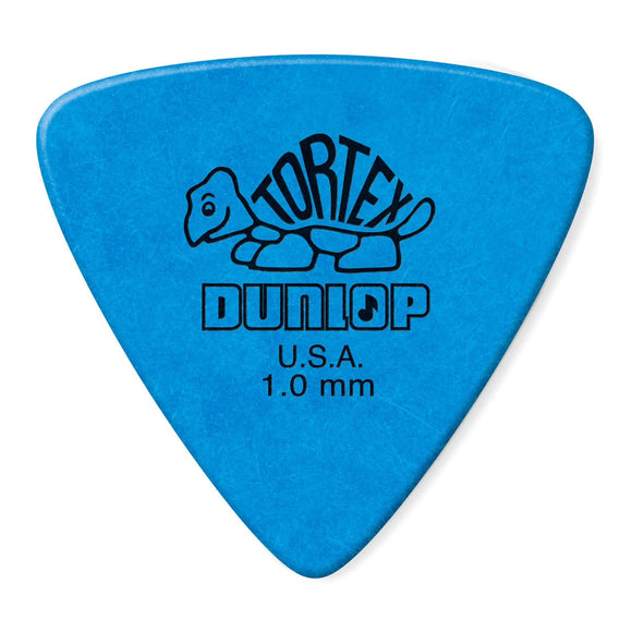 Dunlop 1.00mm Blue Triangle Tortex Guitar Picks (Bag of 6)