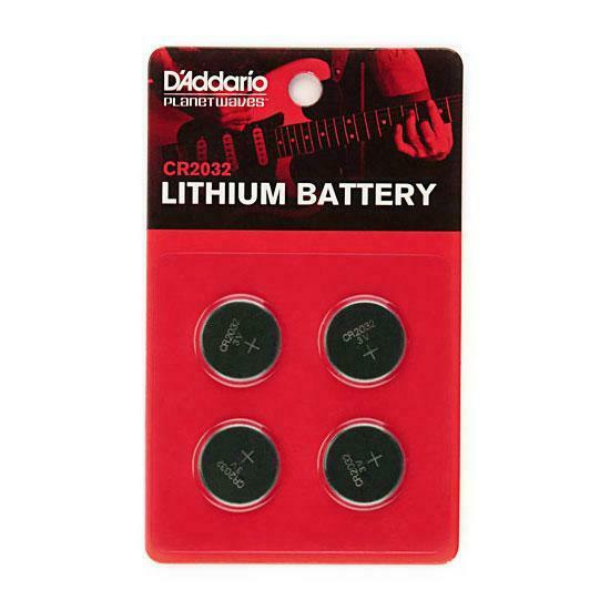 D’Addario CR2032 Lithium Batteries provide up to 3 volts of power and are intended for use with D’Addario tuners, Humidity Temperature Sensor, and other electronic devices.