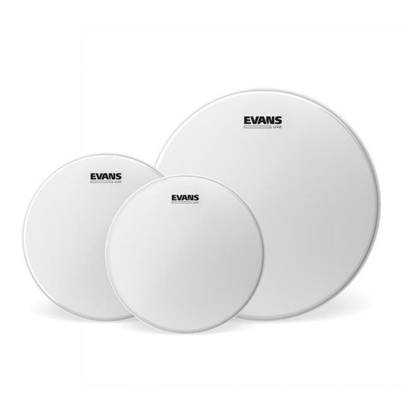UV2 drumheads feature Evans’ patented UV-cured coating technology over two plies of reinforced 7mil film. Extensively tested with some of the heaviest of hitters, these heads set a new standard for durability in one of the most tried and true two ply forms. They make for a versatile snare head or a warm, focused tom head with lots of attack.