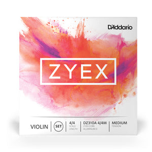 Zyex violin strings are made from a new generation of synthetic material, which produce strings that are incredibly stable under drastic climatic conditions. Within a matter of hours, Zyex violin strings settle in on the instrument with a sound that is warmer than other synthetic core strings.